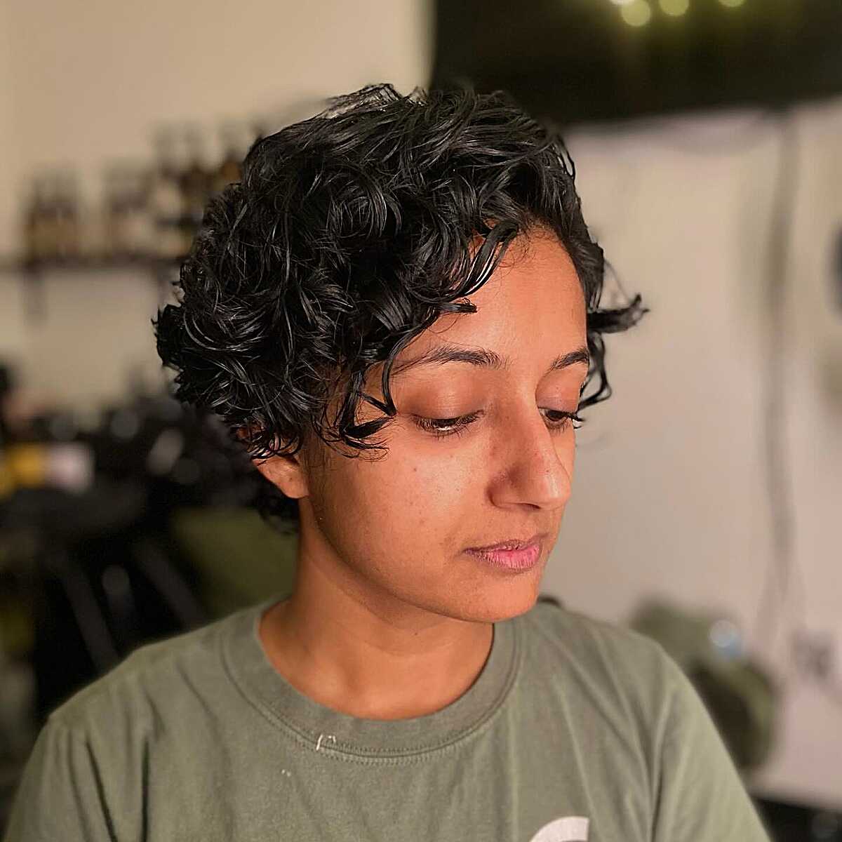 Textured Curls with a Modern Edge